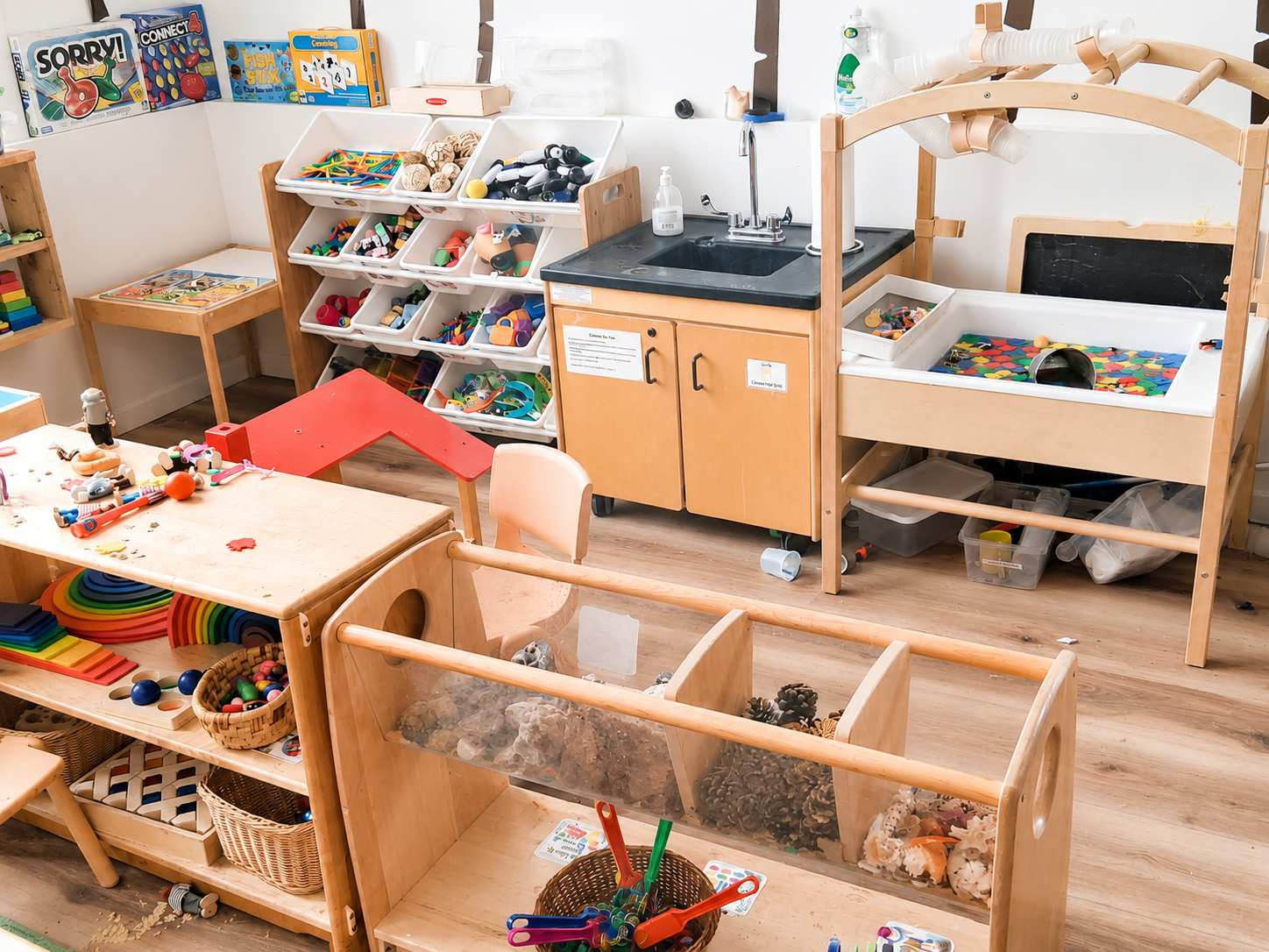 Orem classroom with learning stations and sensory activities