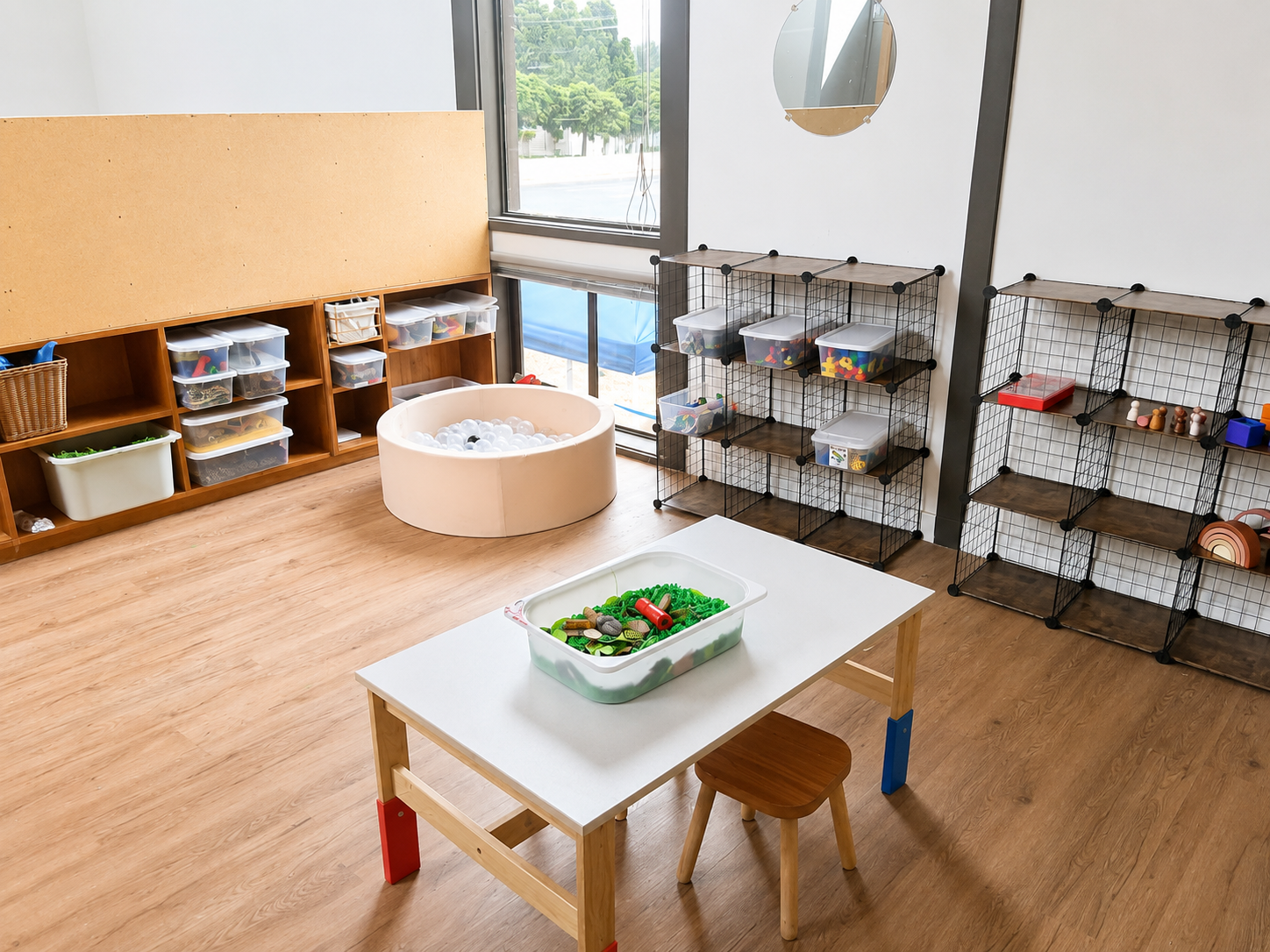 Modern Orem childcare space with open play area